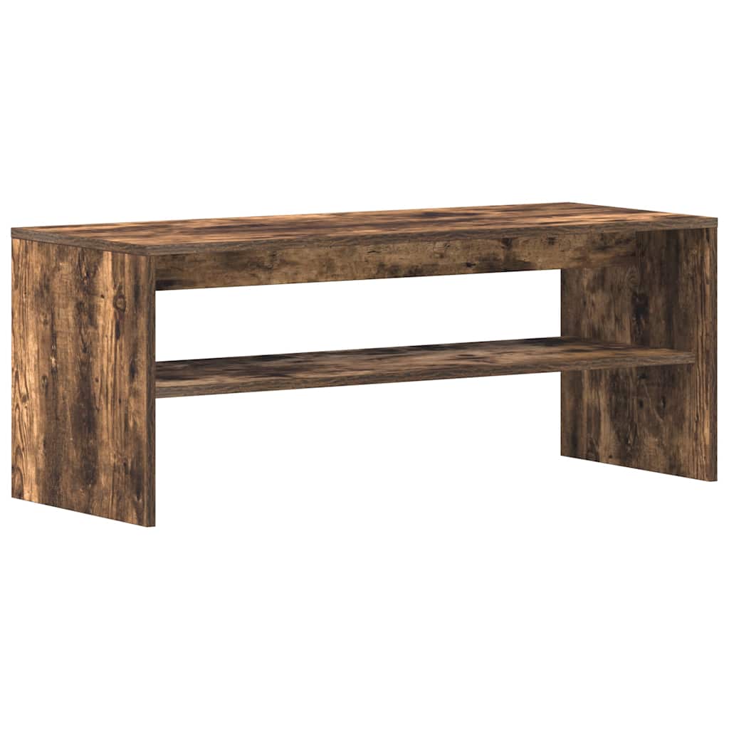Tv-Benk Røkt Eik 100X40X40 Cm Konstruert Tre