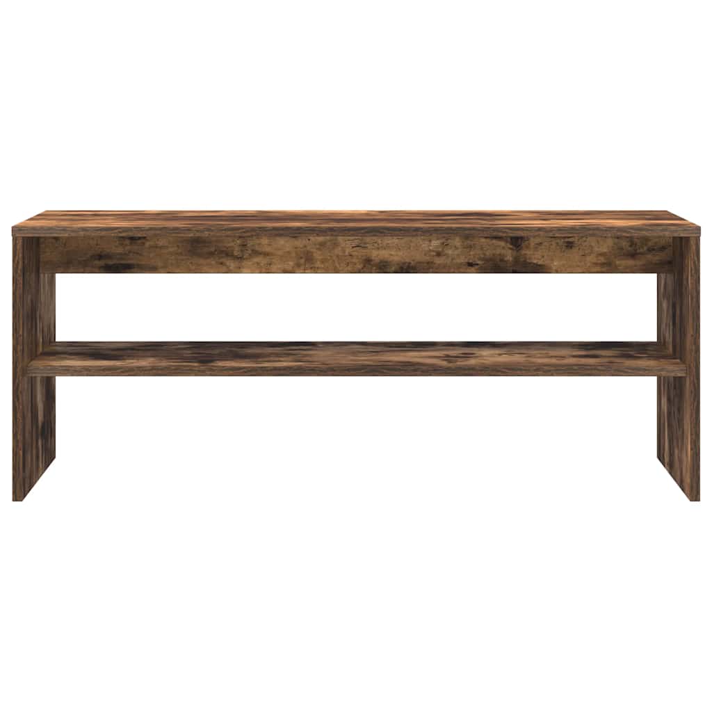 Tv-Benk Røkt Eik 100X40X40 Cm Konstruert Tre