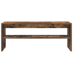 Tv-Benk Røkt Eik 100X40X40 Cm Konstruert Tre