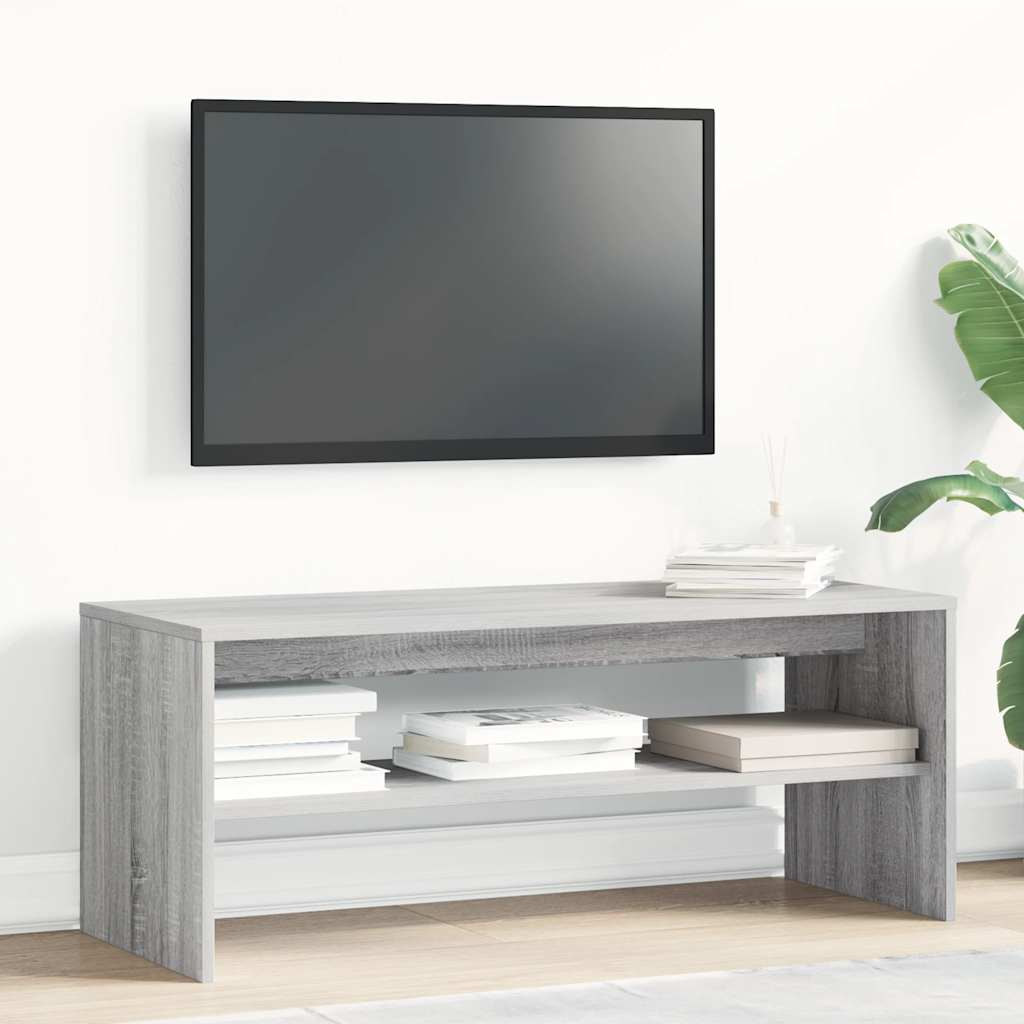 Tv-Benk Grå Sonoma 100X40X40 Cm Konstruert Tre