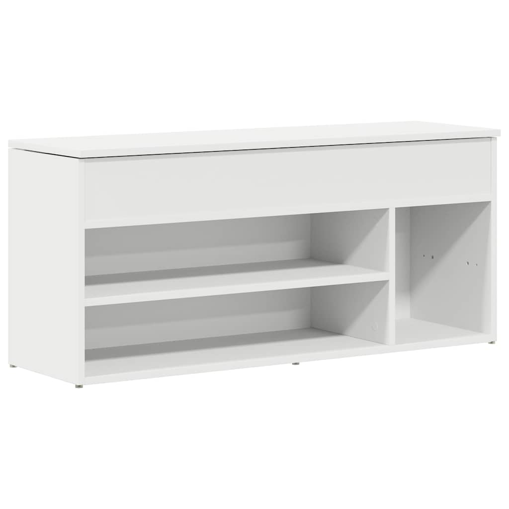 Skobenk Hvit 102X30,5X45 Cm Konstruert Tre