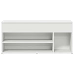 Skobenk Hvit 102X30,5X45 Cm Konstruert Tre