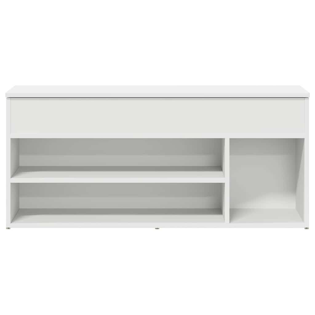 Skobenk Hvit 102X30,5X45 Cm Konstruert Tre