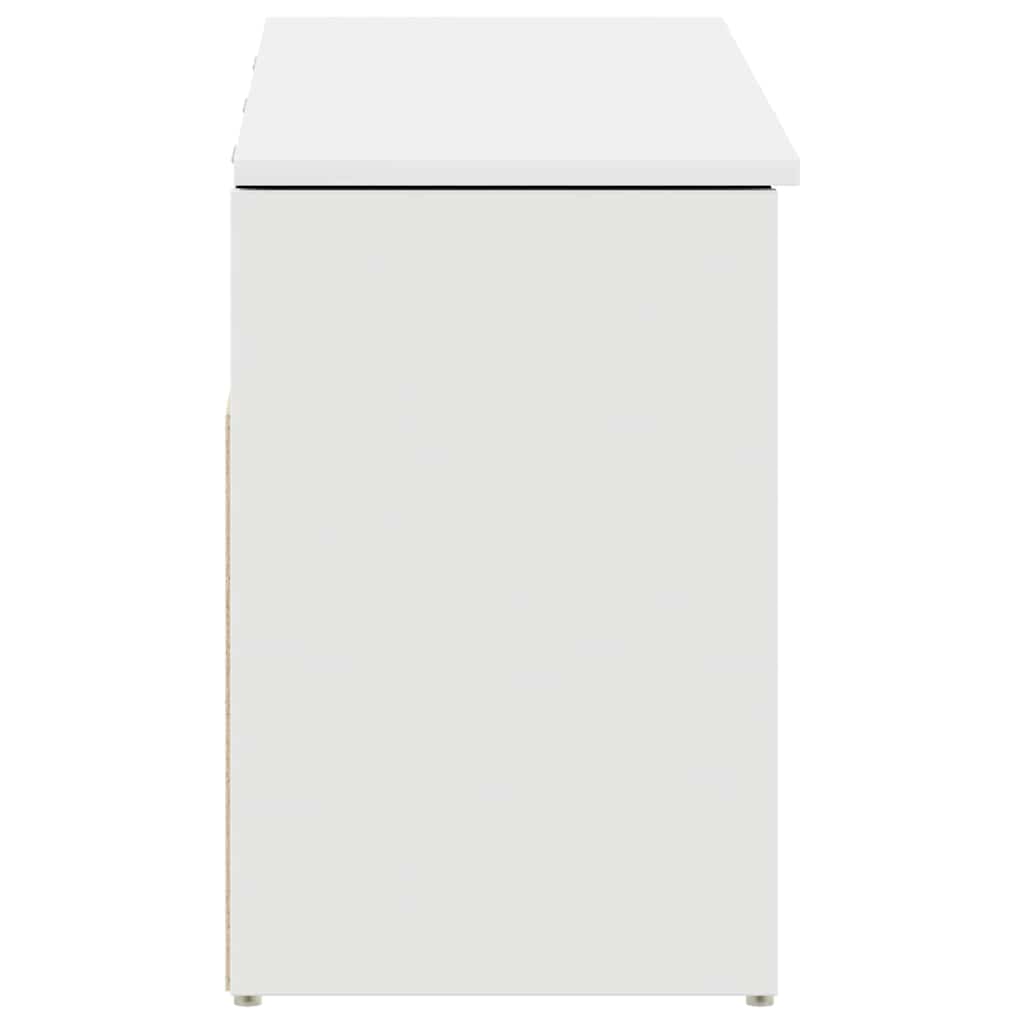 Skobenk Hvit 102X30,5X45 Cm Konstruert Tre