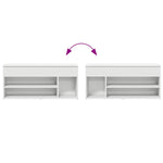 Skobenk Hvit 102X30,5X45 Cm Konstruert Tre