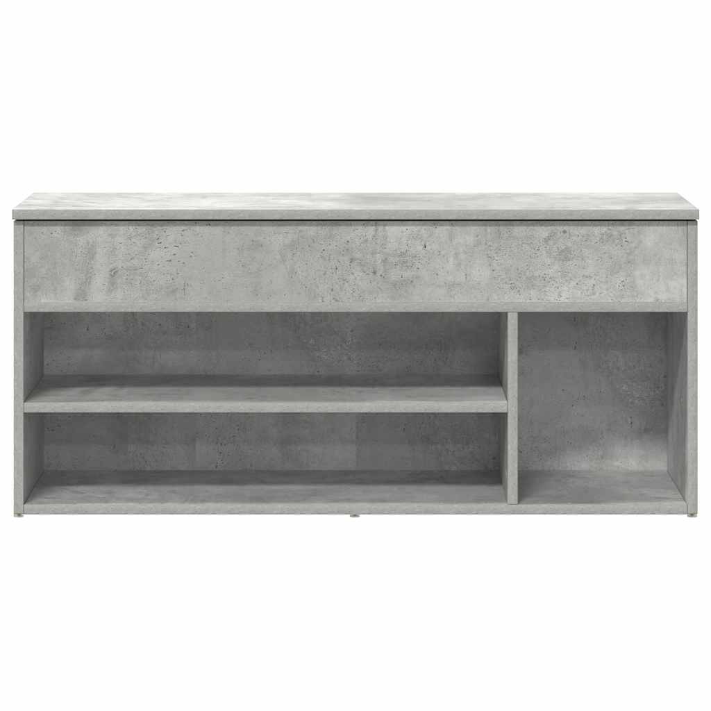 Skobenk Betonggrå 102X30,5X45 Cm Konstruert Tre