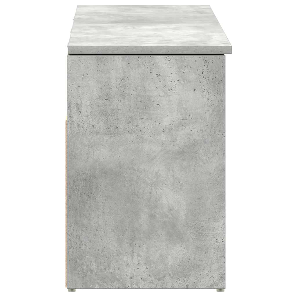 Skobenk Betonggrå 102X30,5X45 Cm Konstruert Tre