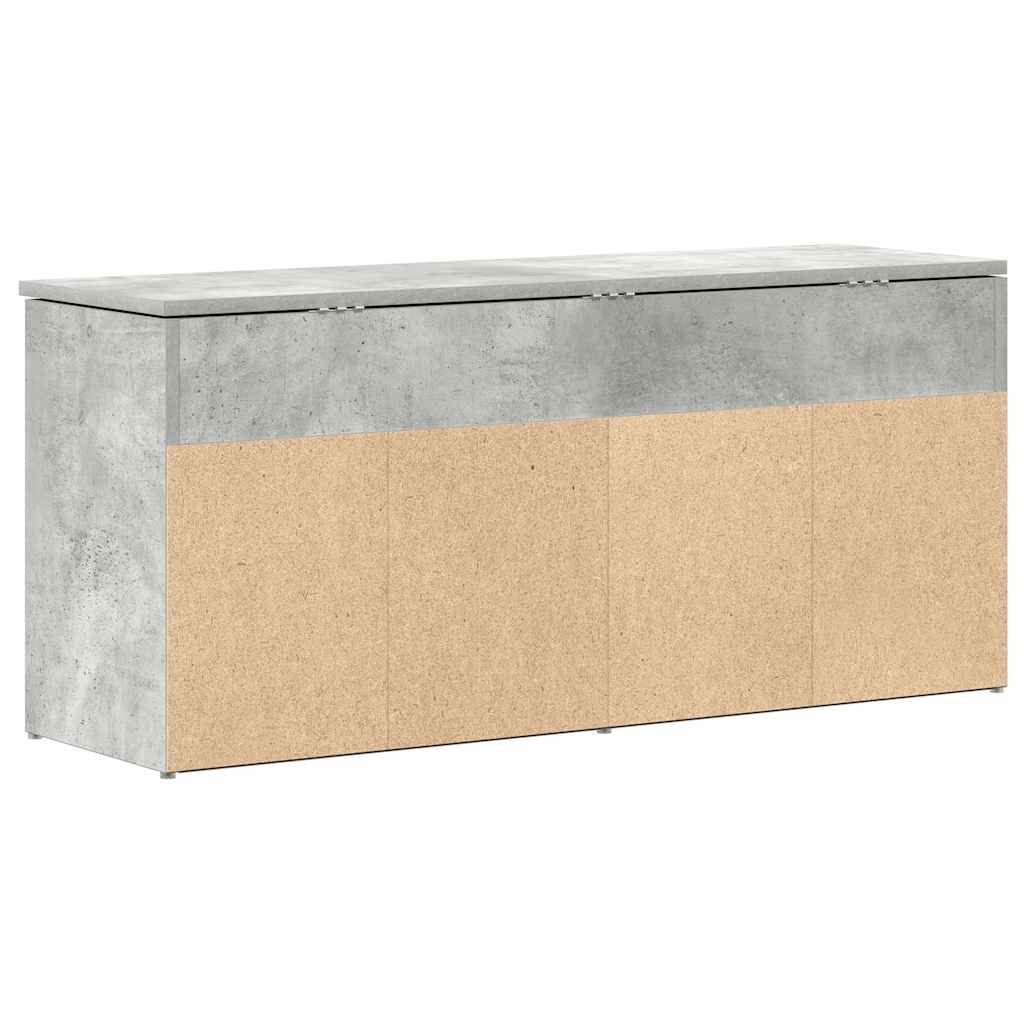Skobenk Betonggrå 102X30,5X45 Cm Konstruert Tre