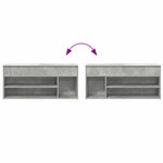 Skobenk Betonggrå 102X30,5X45 Cm Konstruert Tre