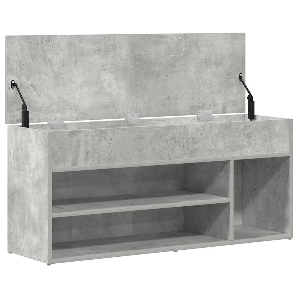 Skobenk Betonggrå 102X30,5X45 Cm Konstruert Tre
