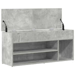 Skobenk Betonggrå 102X30,5X45 Cm Konstruert Tre