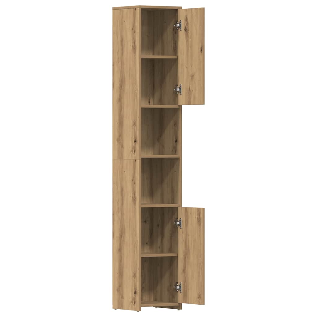 Baderomsskap Artisan Eik 30X30X183,5 Cm Konstruert Tre