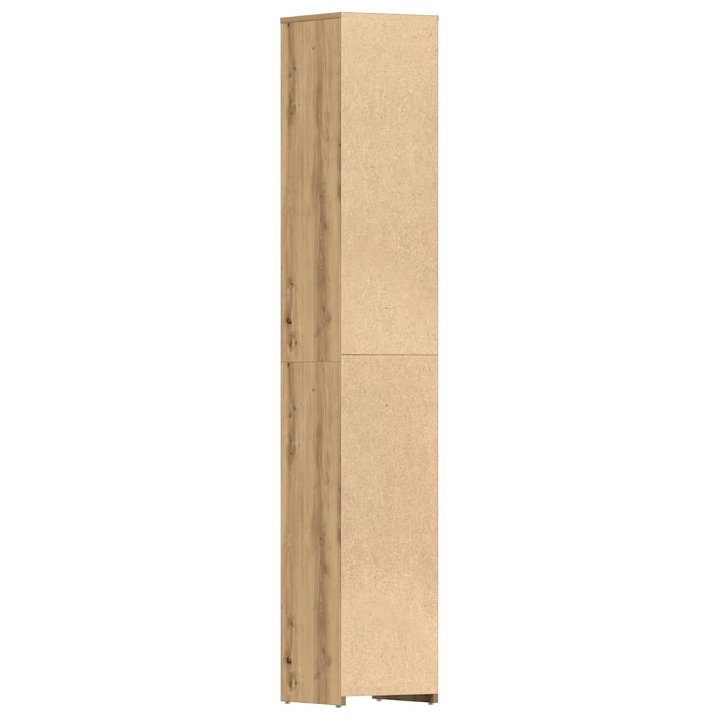 Baderomsskap Artisan Eik 30X30X183,5 Cm Konstruert Tre