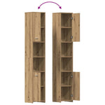 Baderomsskap Artisan Eik 30X30X183,5 Cm Konstruert Tre
