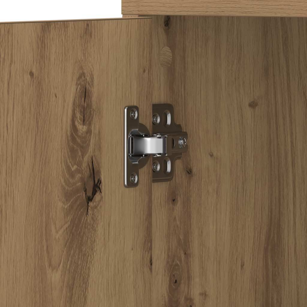 Baderomsskap Artisan Eik 30X30X183,5 Cm Konstruert Tre