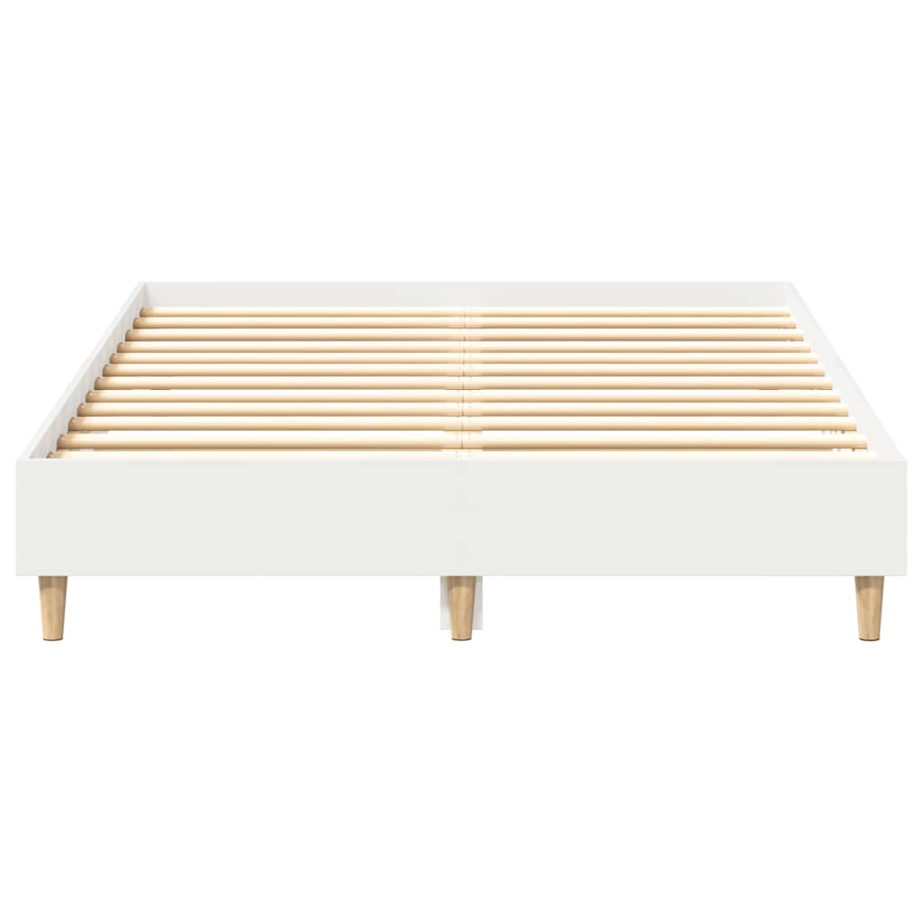 Sengeramme Uten Madrass Hvit 120X200 Cm Konstruert Tre