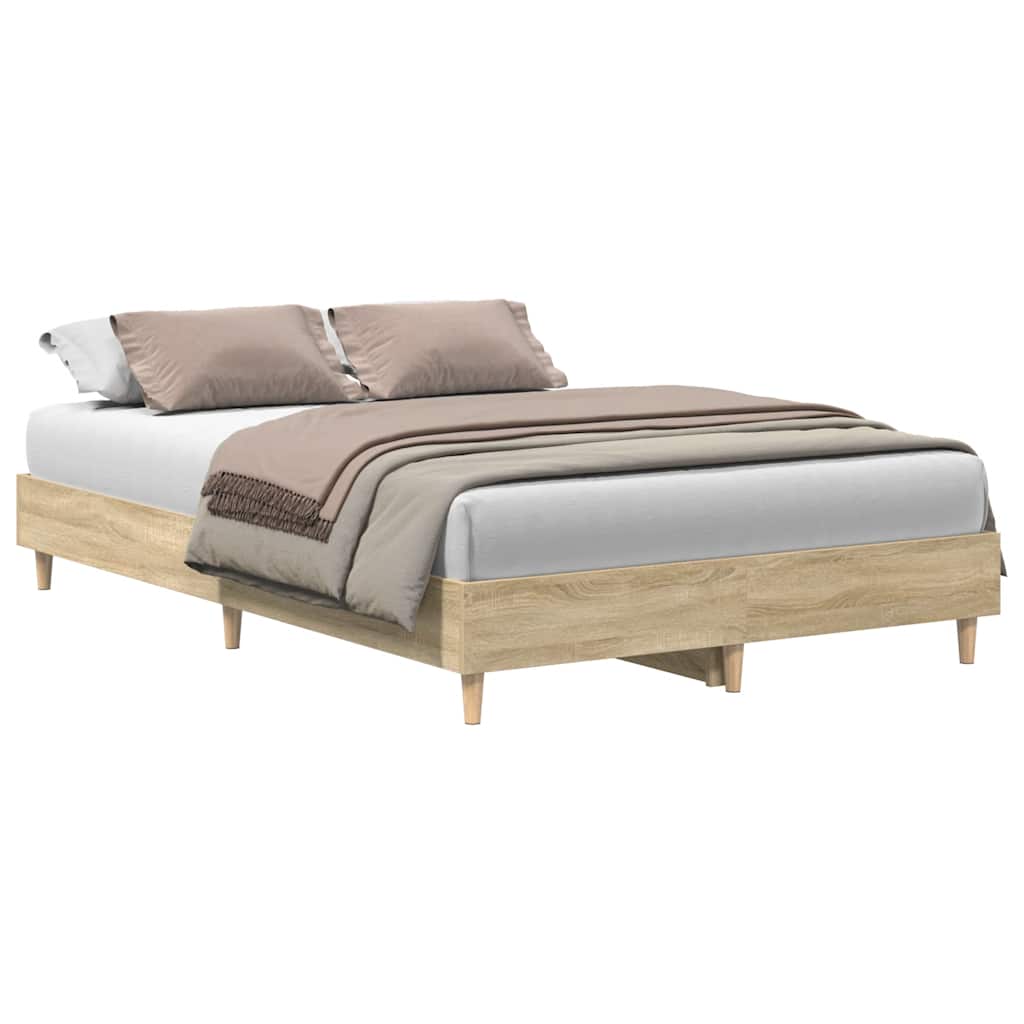 Sengeramme Uten Madrass Sonoma Eik 120X200 Cm Konstruert Tre