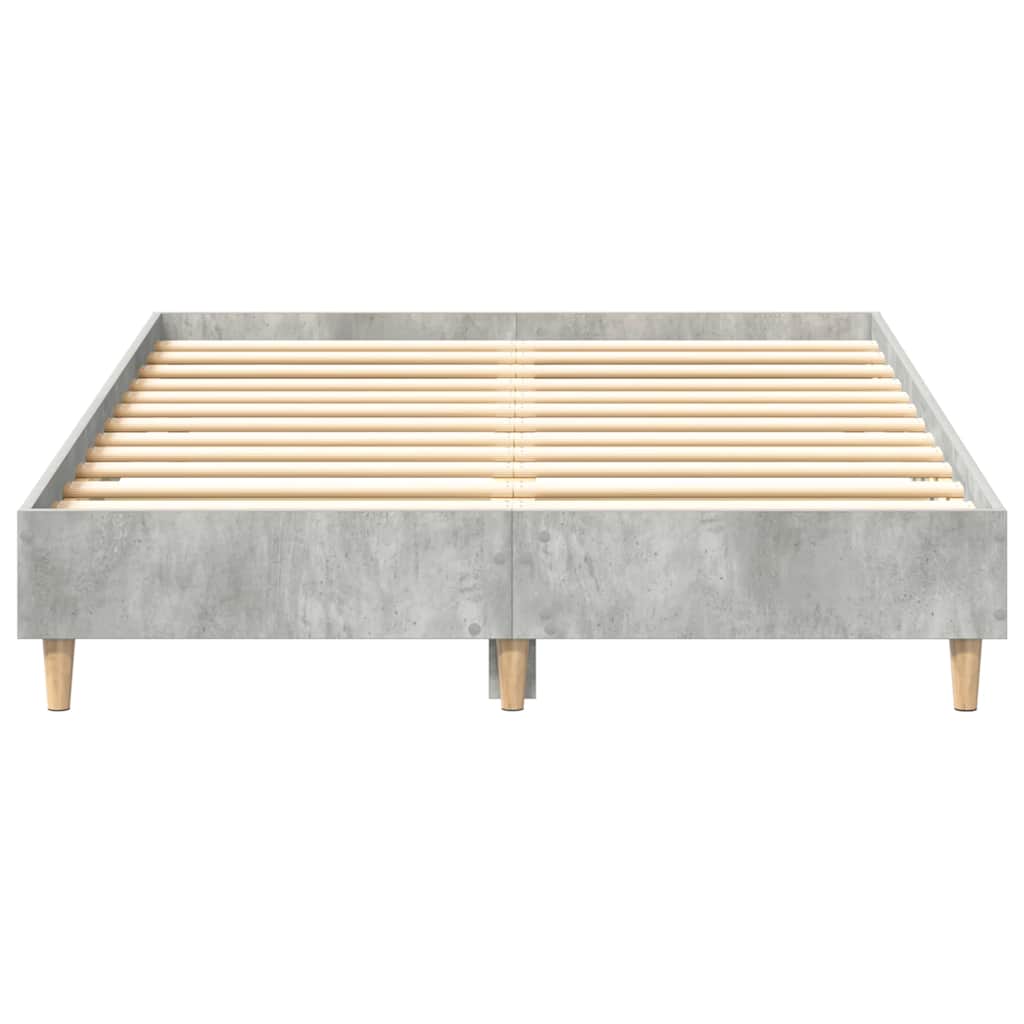 Sengeramme Uten Madrass Betonggrå 120X200 Cm Konstruert Tre