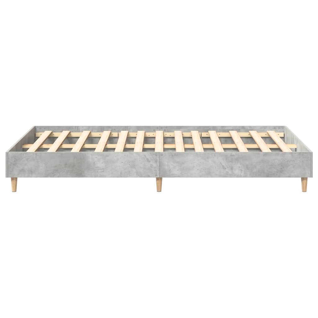 Sengeramme Uten Madrass Betonggrå 120X200 Cm Konstruert Tre