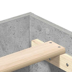 Sengeramme Uten Madrass Betonggrå 120X200 Cm Konstruert Tre