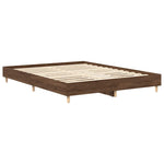 Sengeramme Uten Madrass Brun Eik 100X200 Cm Konstruert Tre
