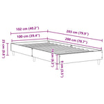 Sengeramme Uten Madrass Brun Eik 100X200 Cm Konstruert Tre