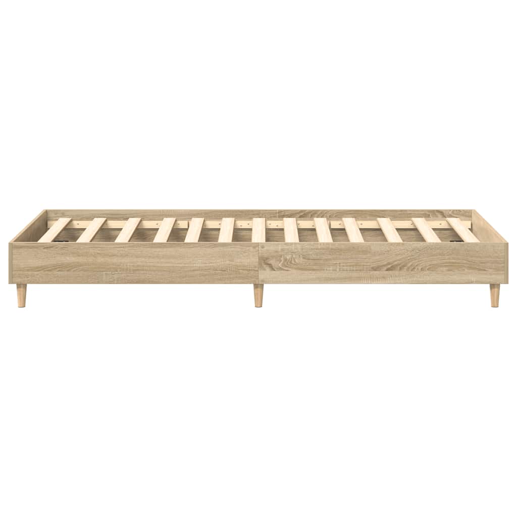 Sengeramme Uten Madrass Sonoma Eik 90X200 Cm Konstruert Tre