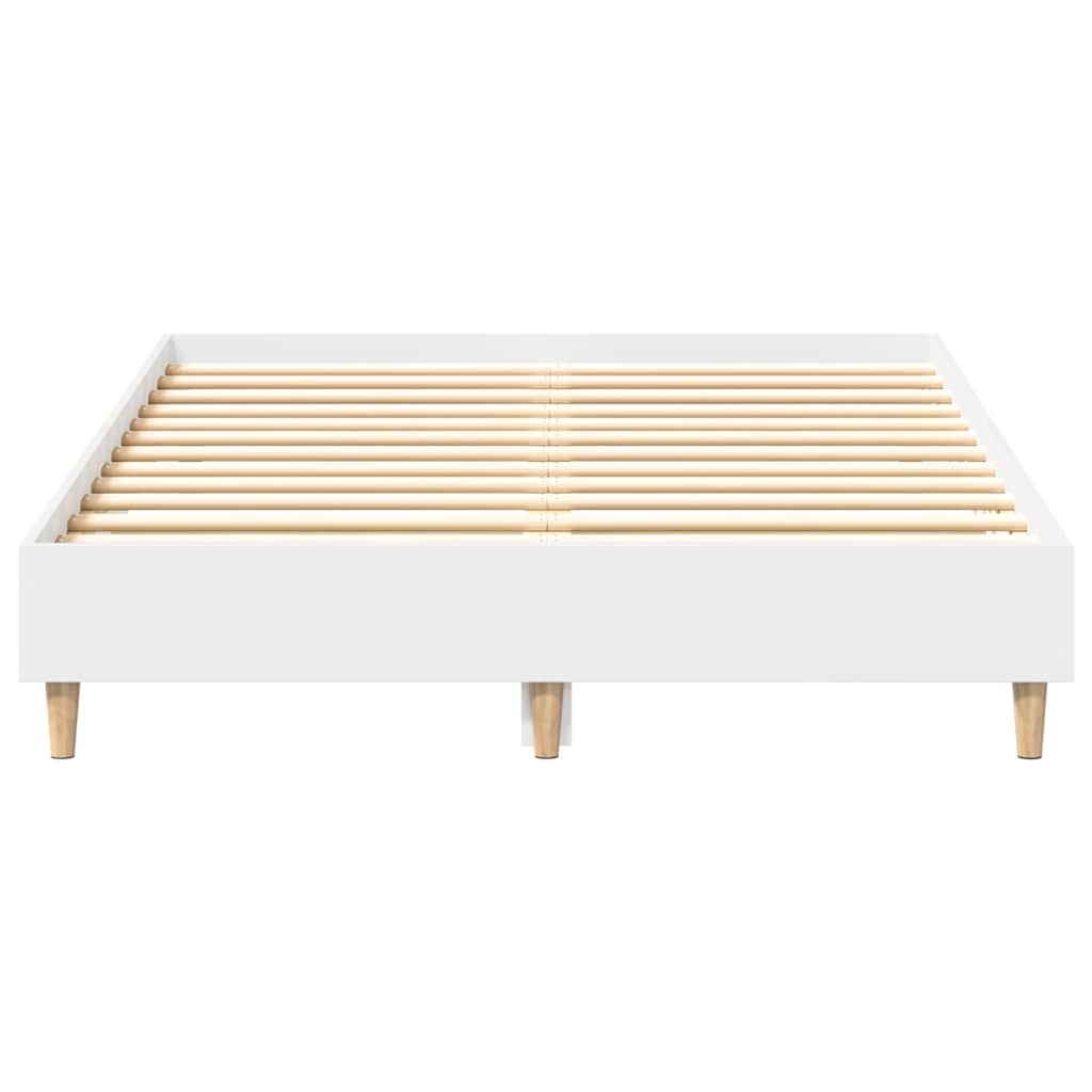 Sengeramme Uten Madrass Hvit 140X190 Cm Konstruert Tre