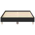 Sengeramme Uten Madrass Svart 140X190 Cm Konstruert Tre