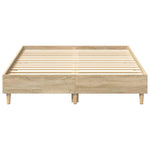 Sengeramme Uten Madrass Sonoma Eik 140X190 Cm Konstruert Tre