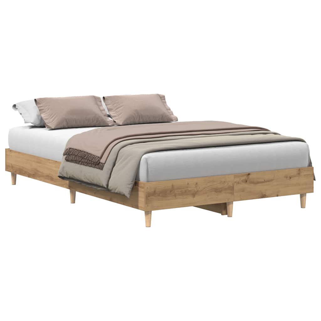 Sengeramme Uten Madrass Artisan Eik 140X190 Cm Konstruert Tre