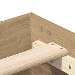 Sengeramme Uten Madrass Artisan Eik 140X190 Cm Konstruert Tre