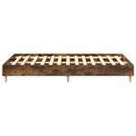 Sengeramme Uten Madrass Røkt Eik 135X190 Cm Konstruert Tre