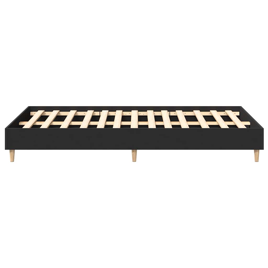 Sengeramme Uten Madrass Svart 120X190 Cm Konstruert Tre