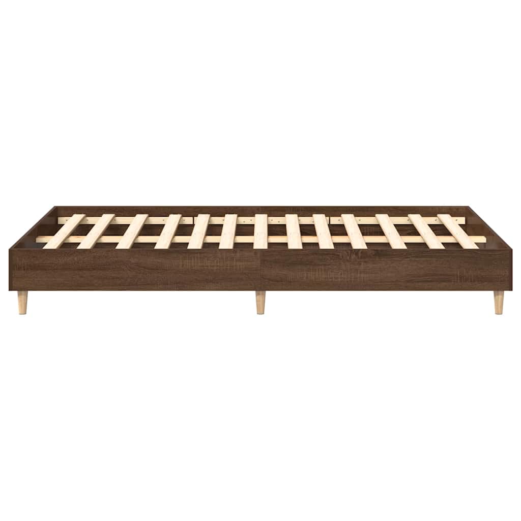 Sengeramme Uten Madrass Brun Eik 120X190 Cm Konstruert Tre