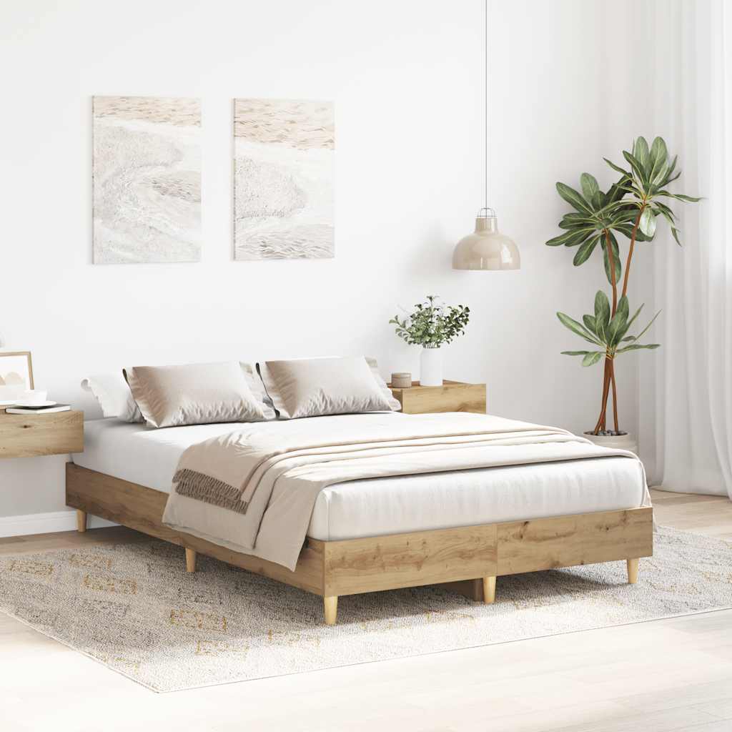 Sengeramme Uten Madrass Artisan Eik 120X190 Cm Konstruert Tre