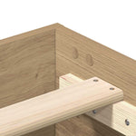 Sengeramme Uten Madrass Artisan Eik 120X190 Cm Konstruert Tre