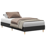 Sengeramme Uten Madrass Svart 90X190 Cm Konstruert Tre