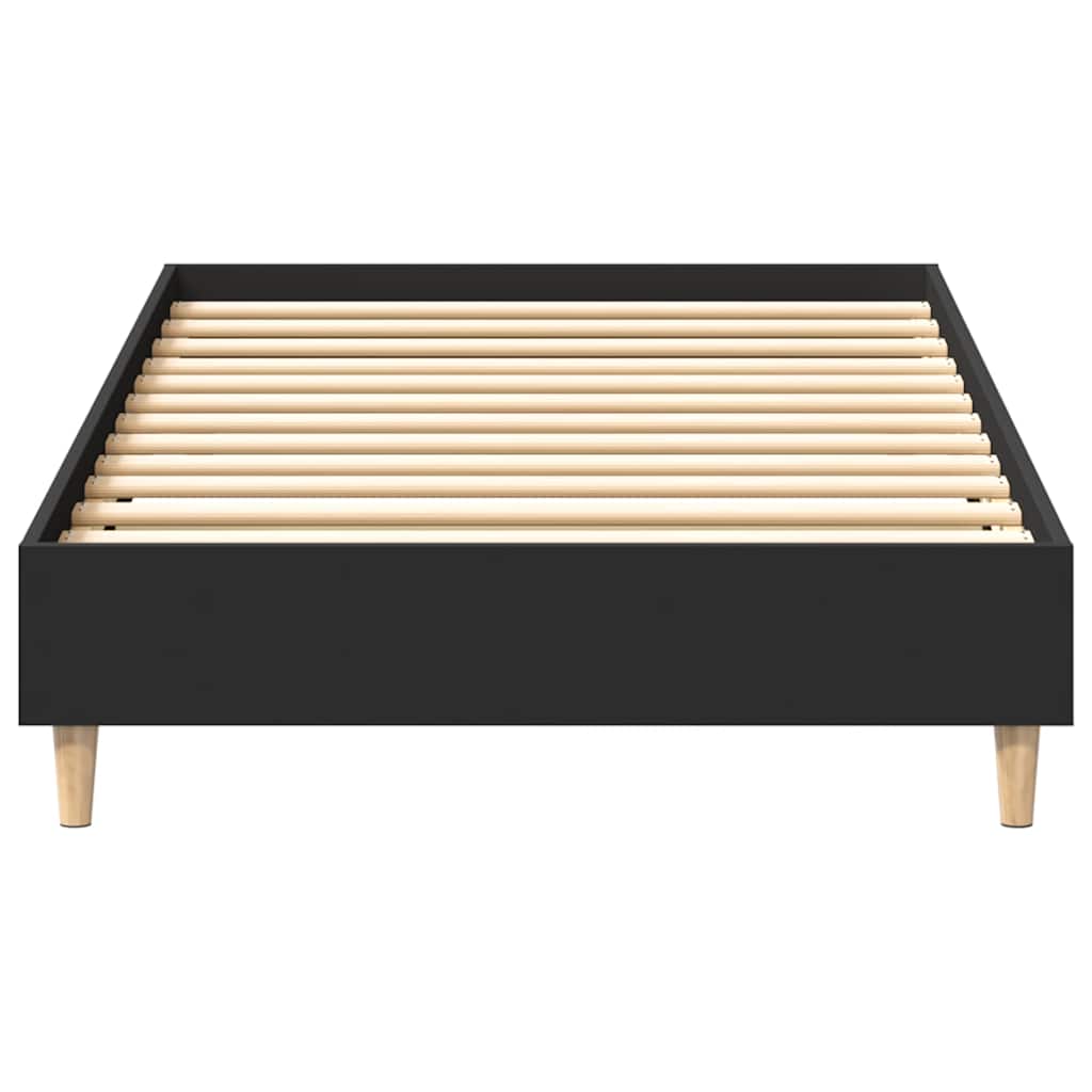 Sengeramme Uten Madrass Svart 90X190 Cm Konstruert Tre