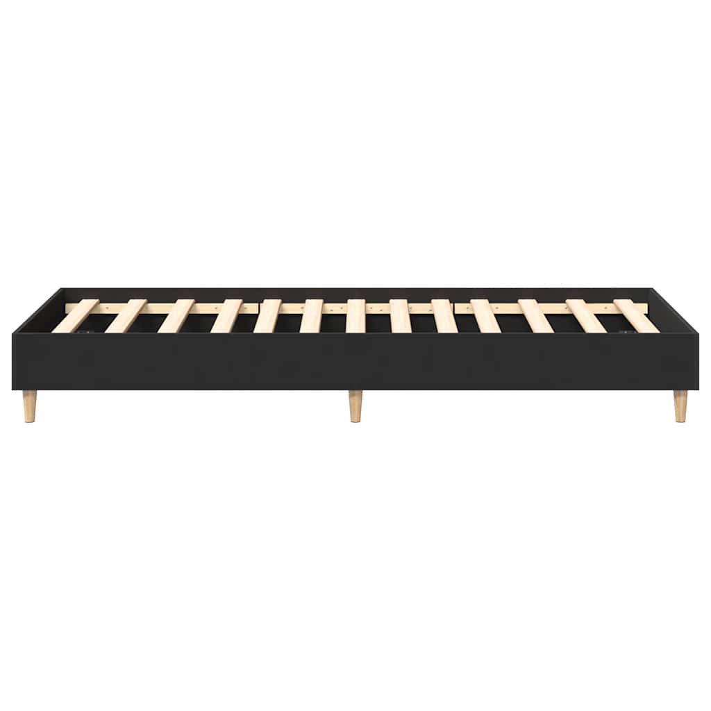 Sengeramme Uten Madrass Svart 90X190 Cm Konstruert Tre