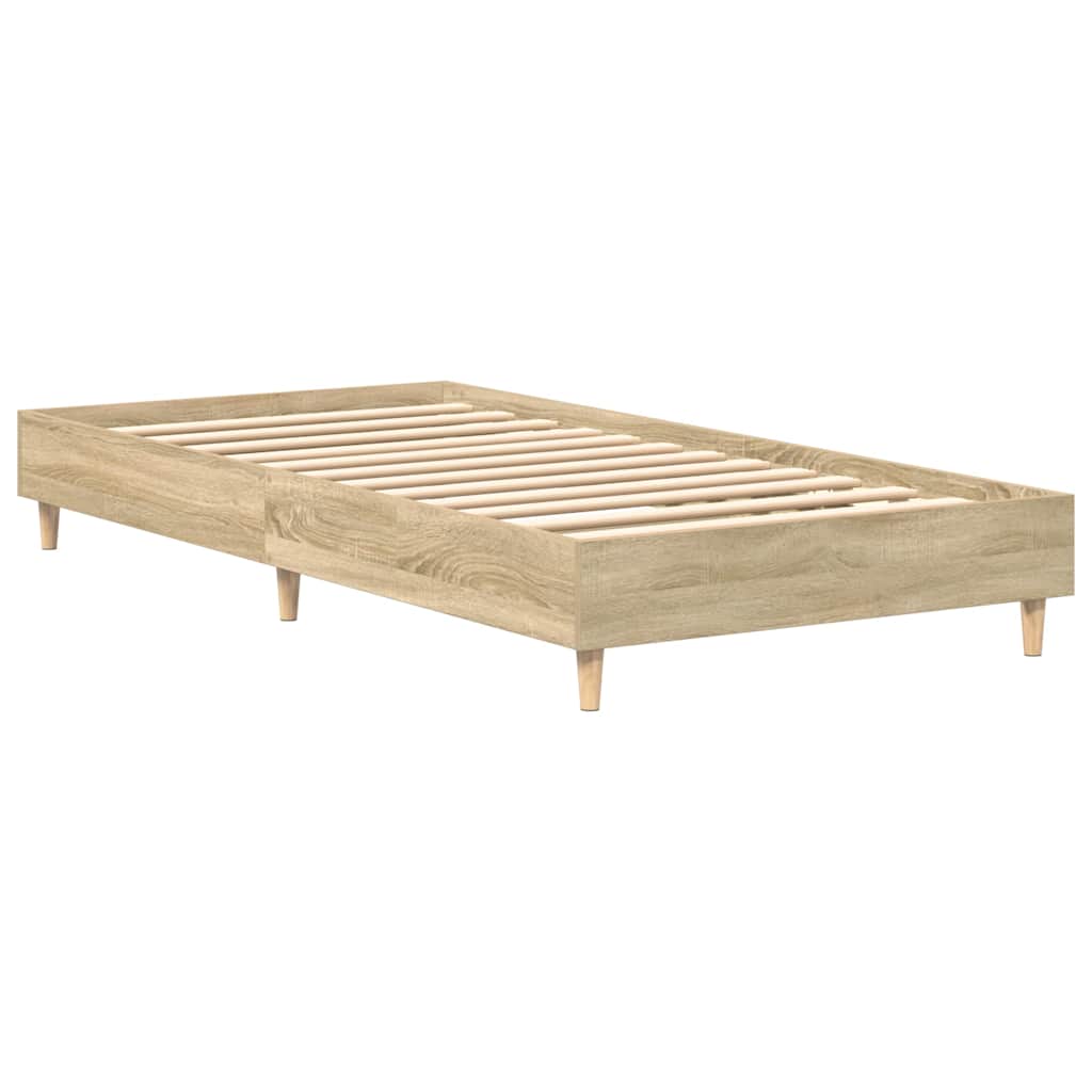 Sengeramme Uten Madrass Sonoma Eik 90X190 Cm Konstruert Tre