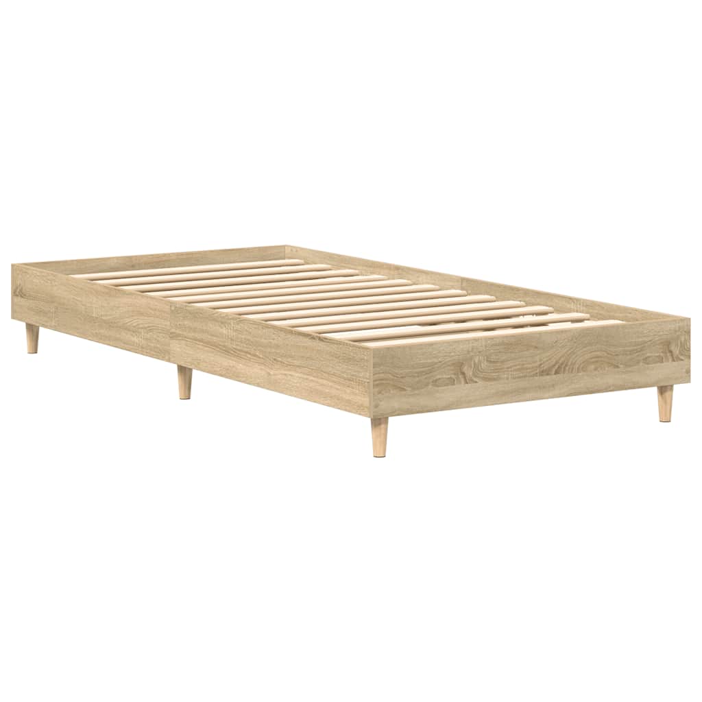 Sengeramme Uten Madrass Sonoma Eik 90X190 Cm Konstruert Tre