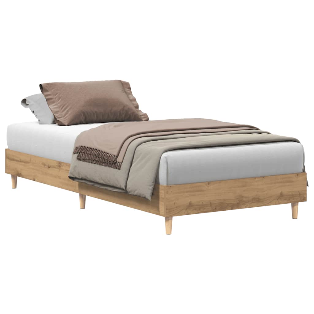 Sengeramme Uten Madrass Artisan Eik 90X190 Cm Konstruert Tre
