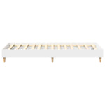Sengeramme Uten Madrass Hvit 75X190 Cm Konstruert Tre
