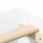 Sengeramme Uten Madrass Hvit 75X190 Cm Konstruert Tre