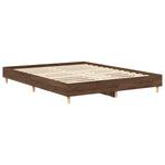 Sengeramme Uten Madrass Brun Eik 75X190 Cm Konstruert Tre