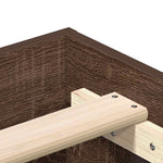 Sengeramme Uten Madrass Brun Eik 75X190 Cm Konstruert Tre