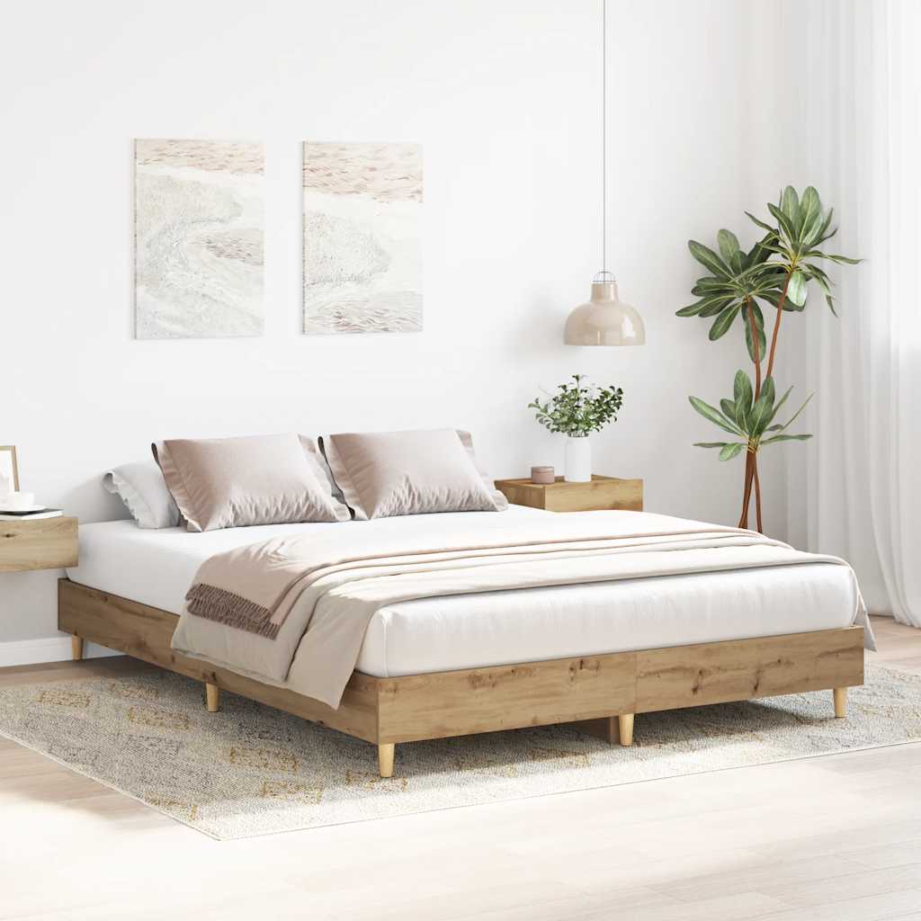 Sengeramme Uten Madrass Artisan Eik 75X190 Cm Konstruert Tre
