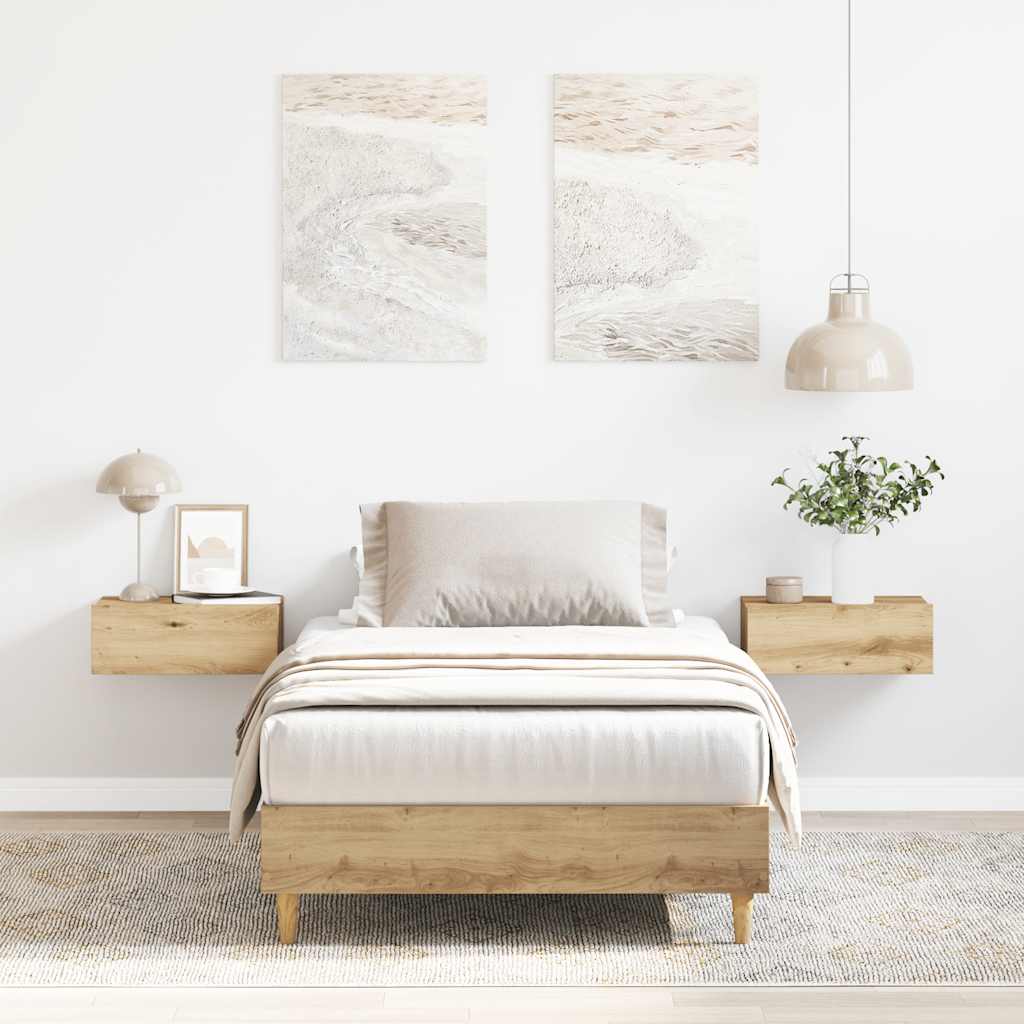Sengeramme Uten Madrass Artisan Eik 75X190 Cm Konstruert Tre