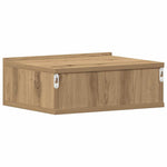 Flytende Nattbord Artisan Eik 40X32X15 Cm Konstruert Tre